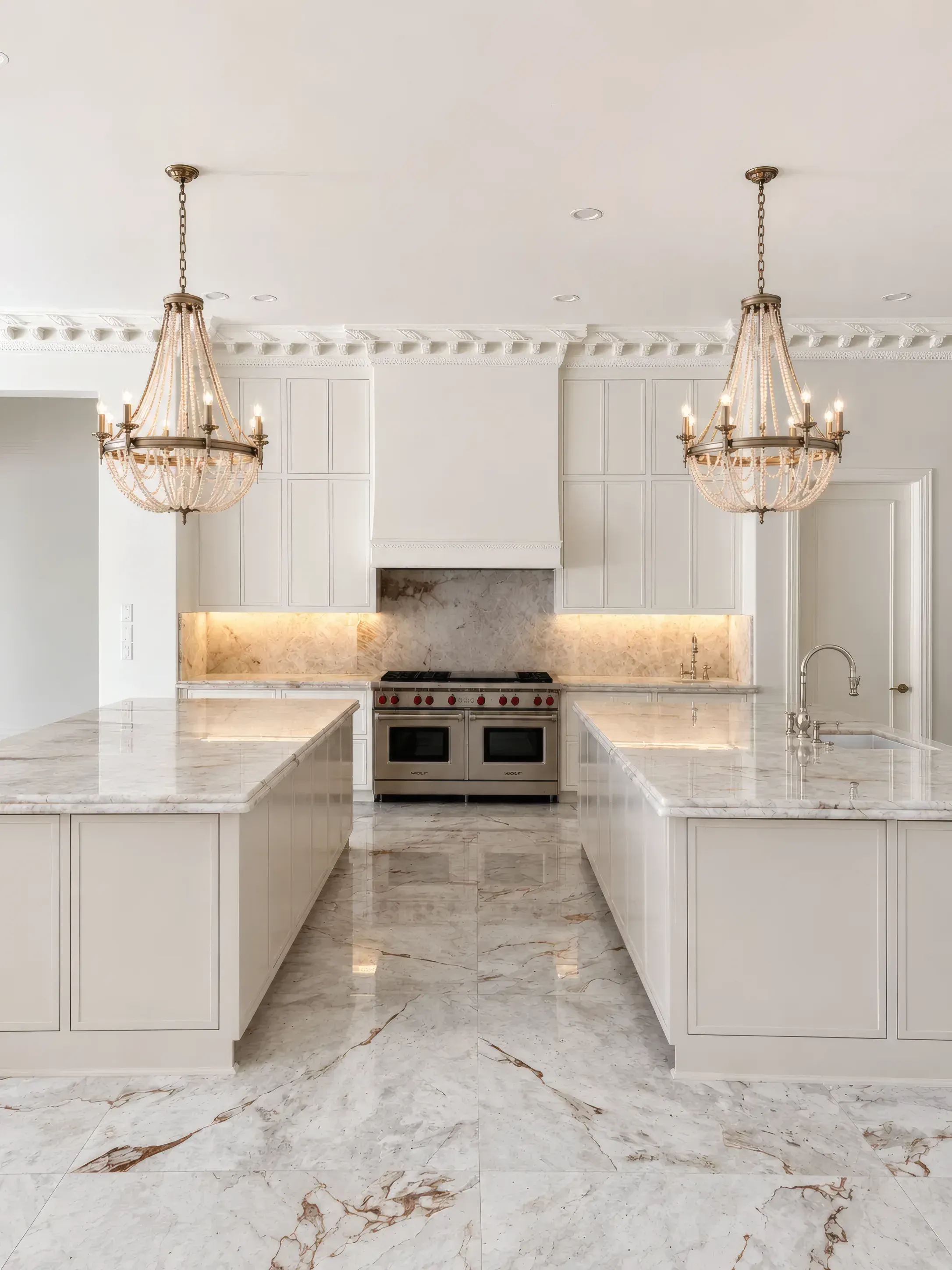 Twin Island Marble Kitchen