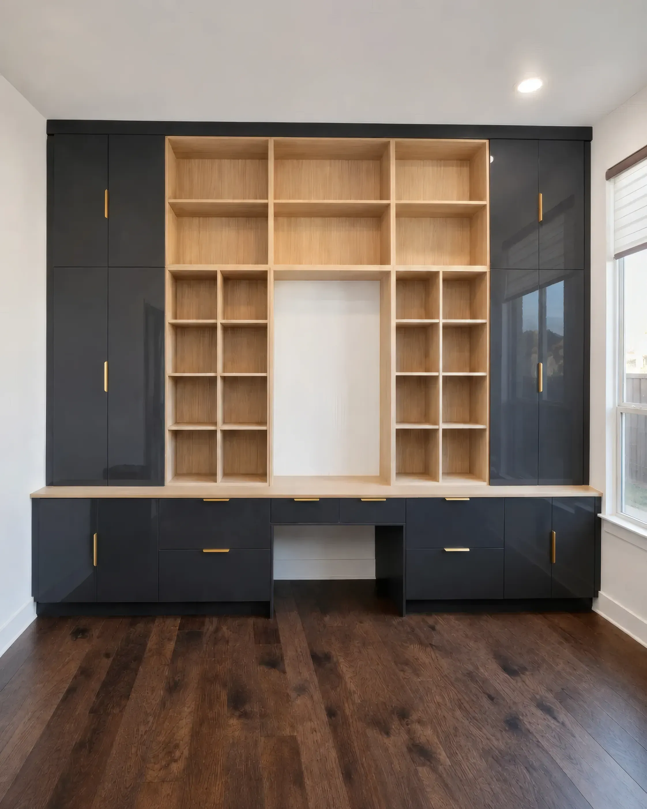 Two-Tone Home Office Built-In