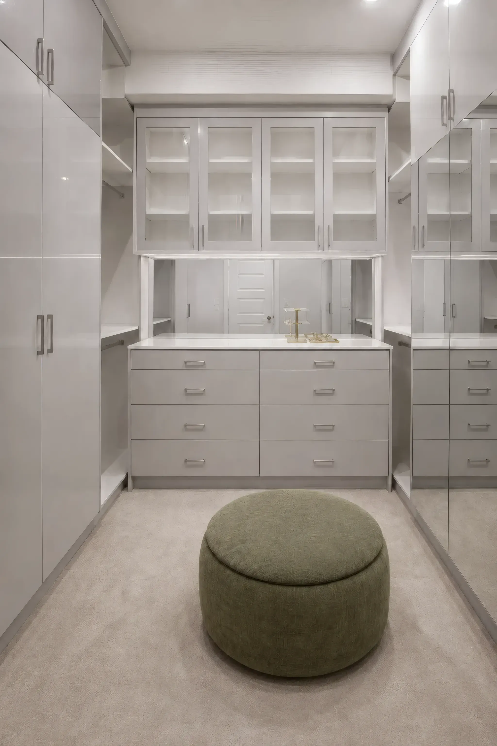 Glass Front Walk-In Closet
