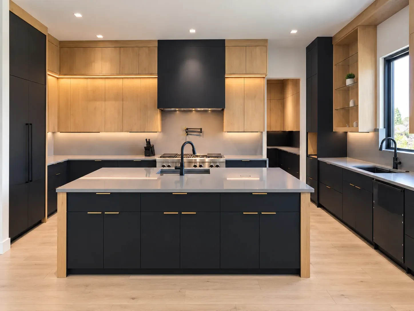 Navy & Oak Kitchen