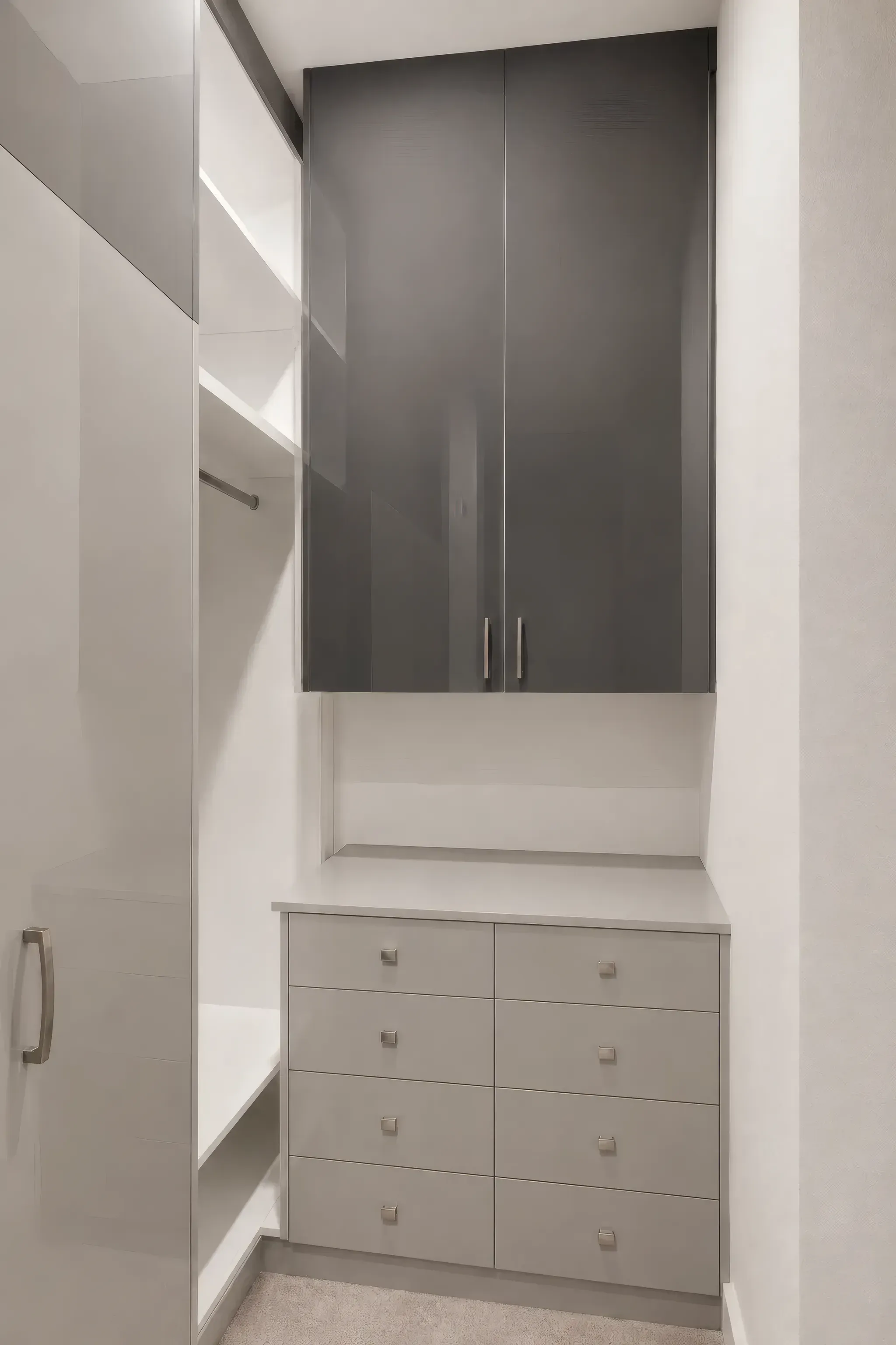 Mirrored Graphite Walk-In Closet, view 2