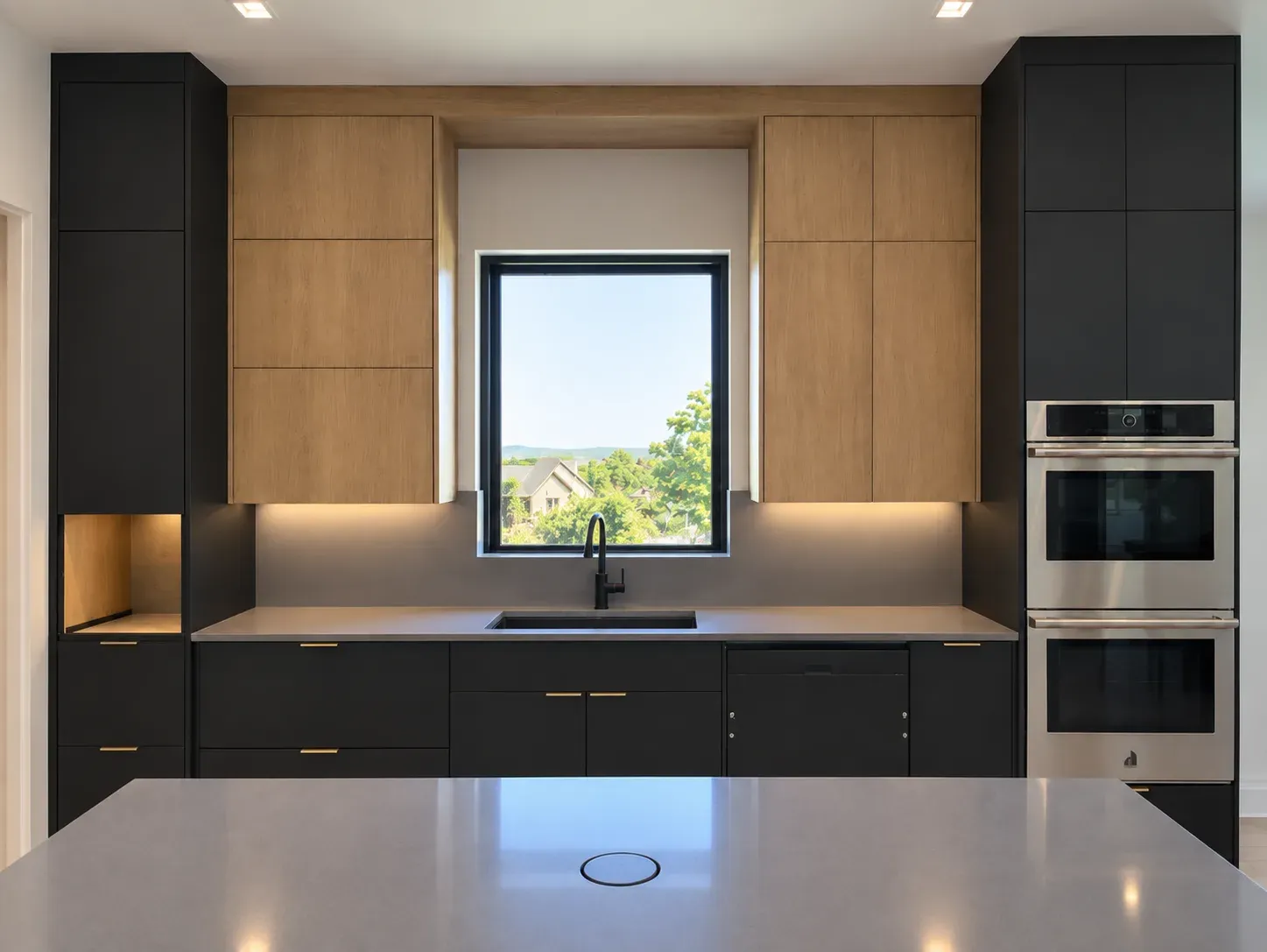 Navy & Oak Kitchen, view 2