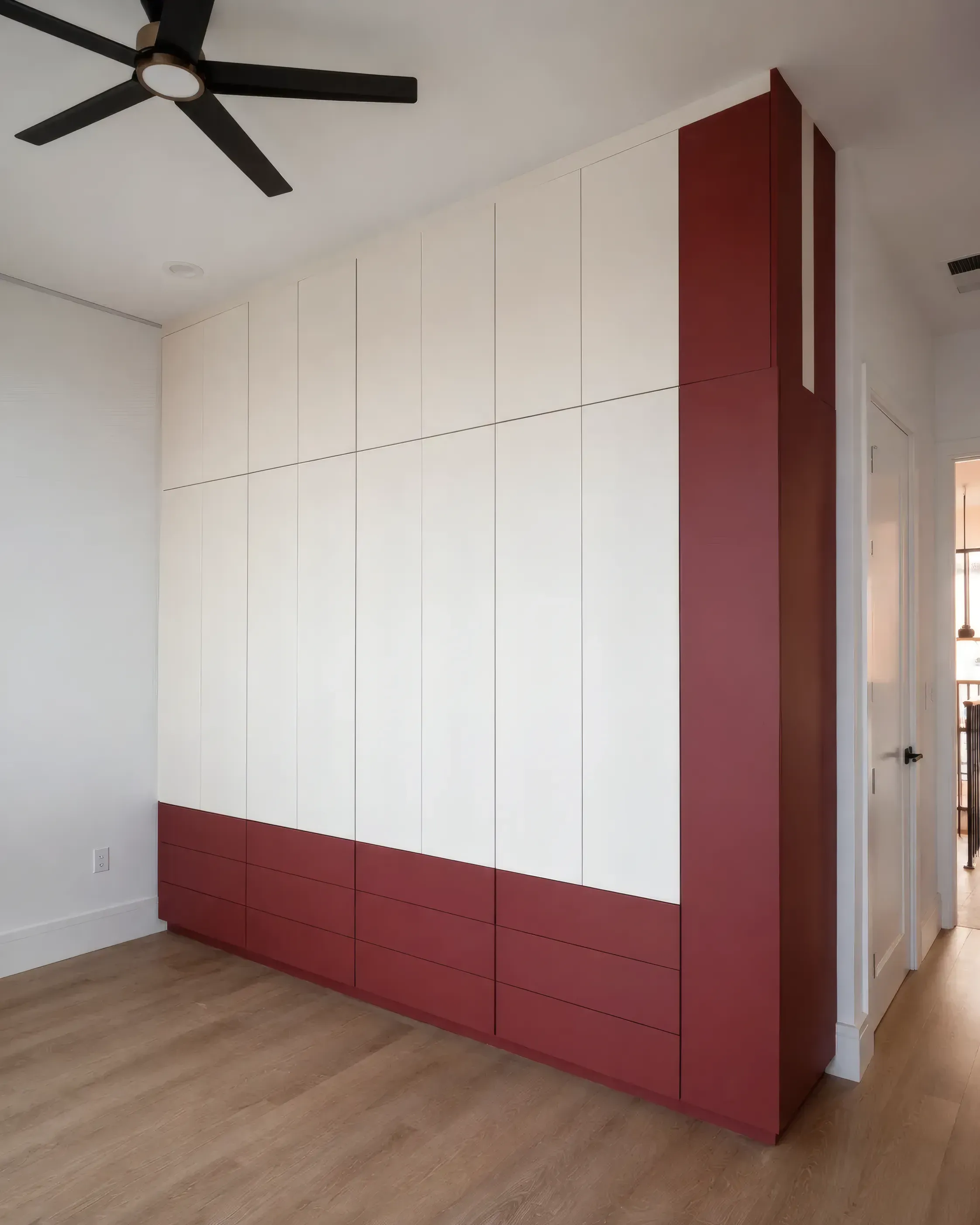 Minimalist Wardrobe with Red Accents, view 2