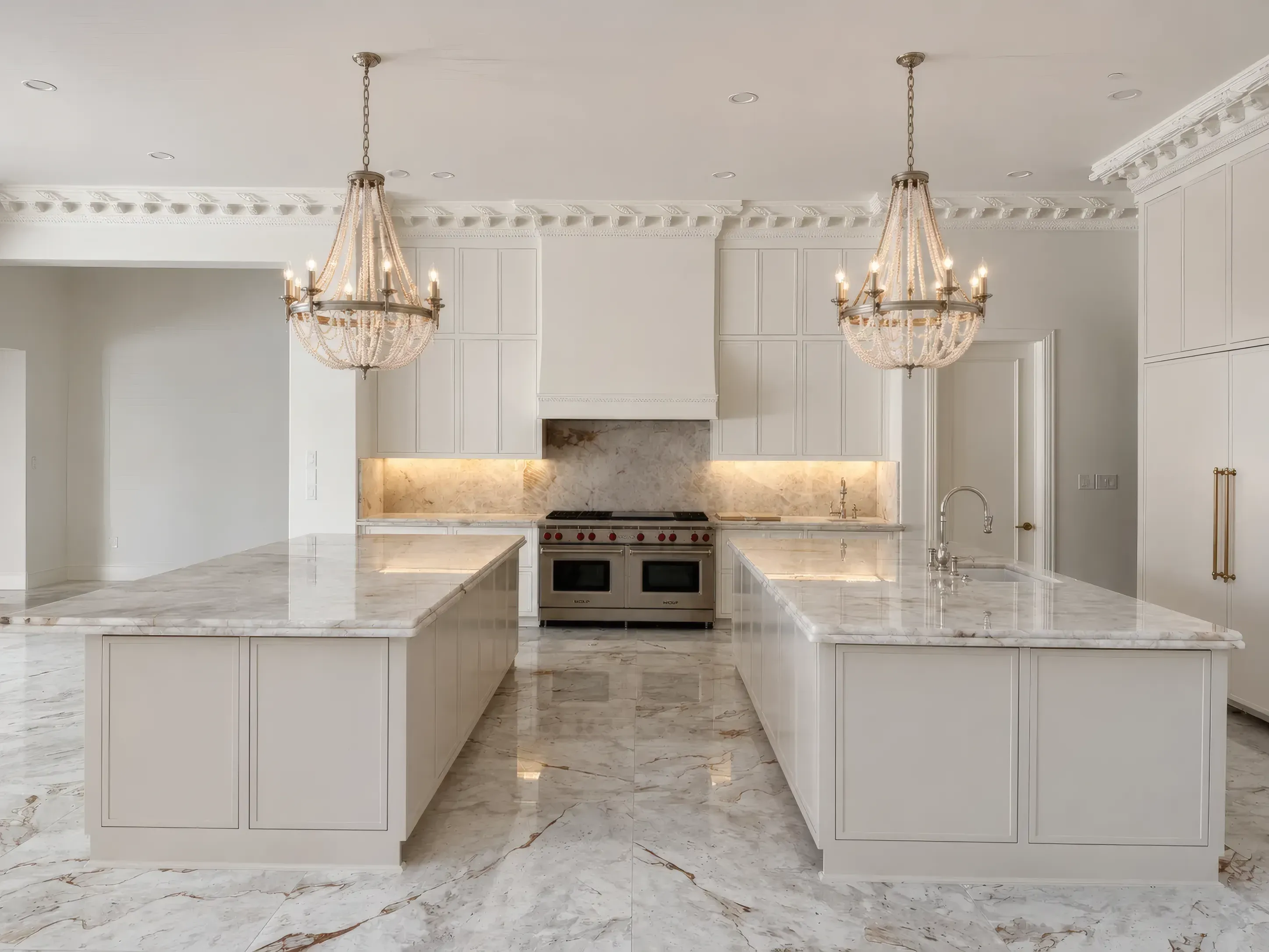 Twin Island Marble Kitchen, view 2