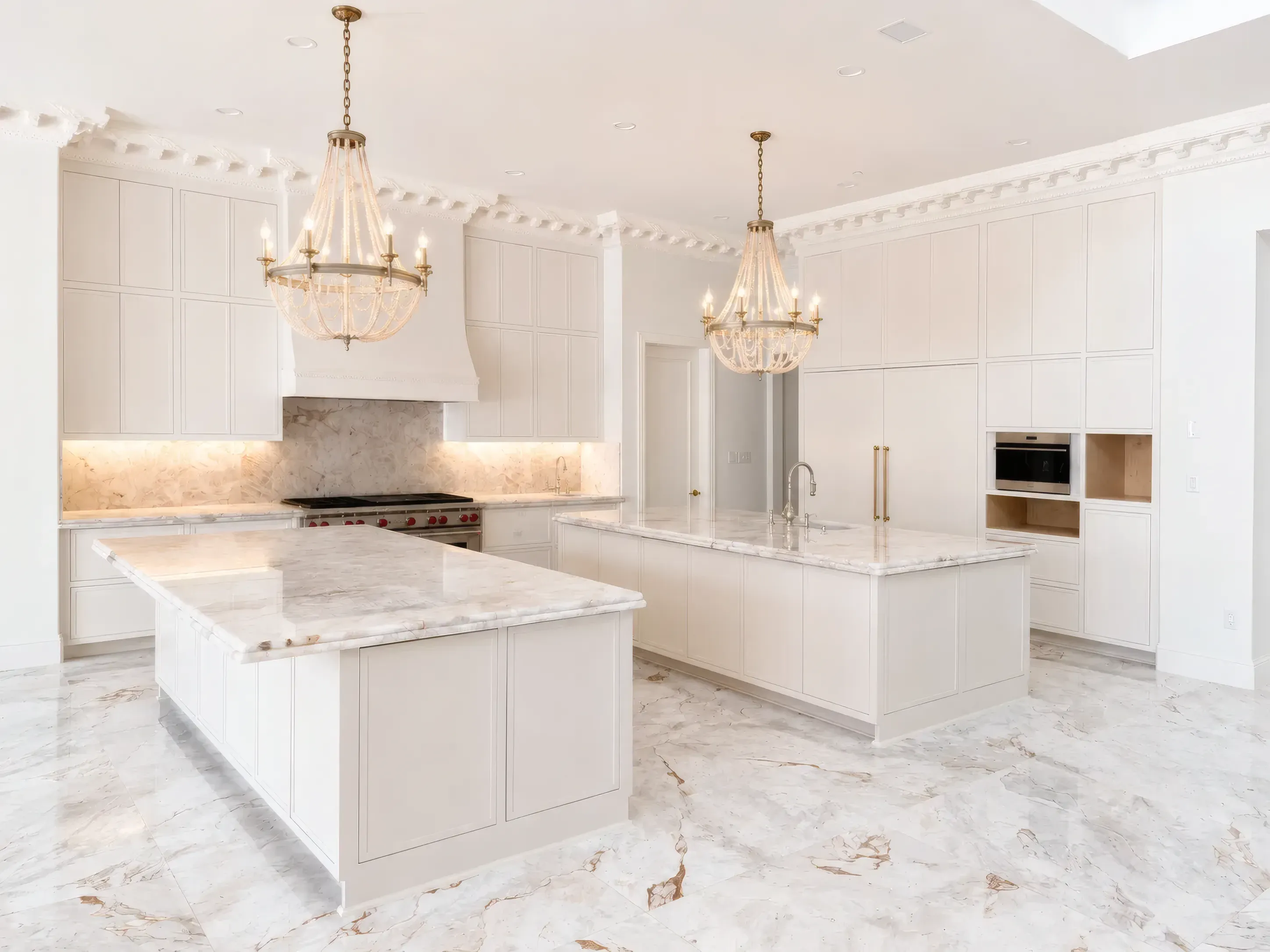 Twin Island Marble Kitchen, view 3
