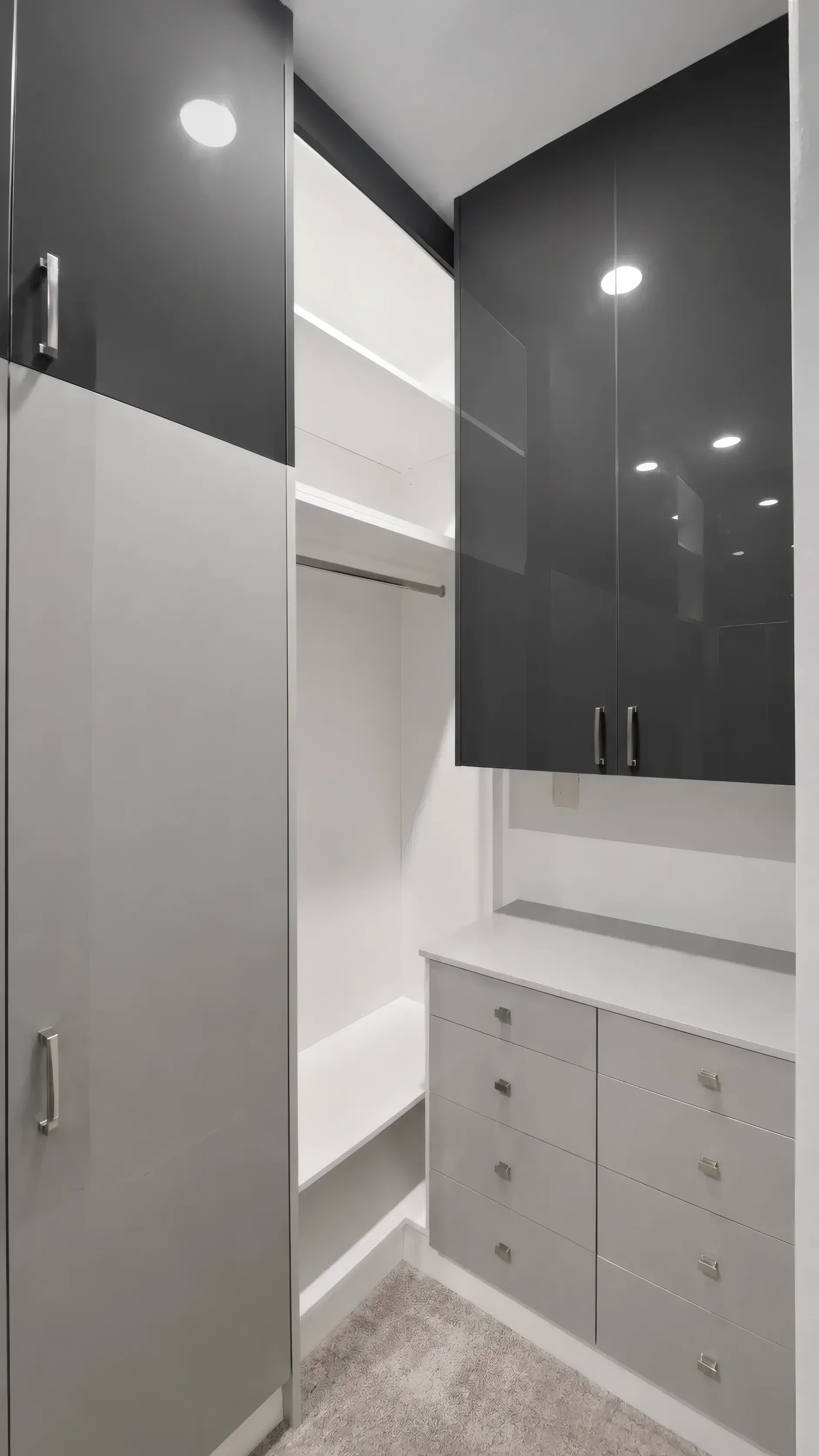 Mirrored Graphite Walk-In Closet, view 3