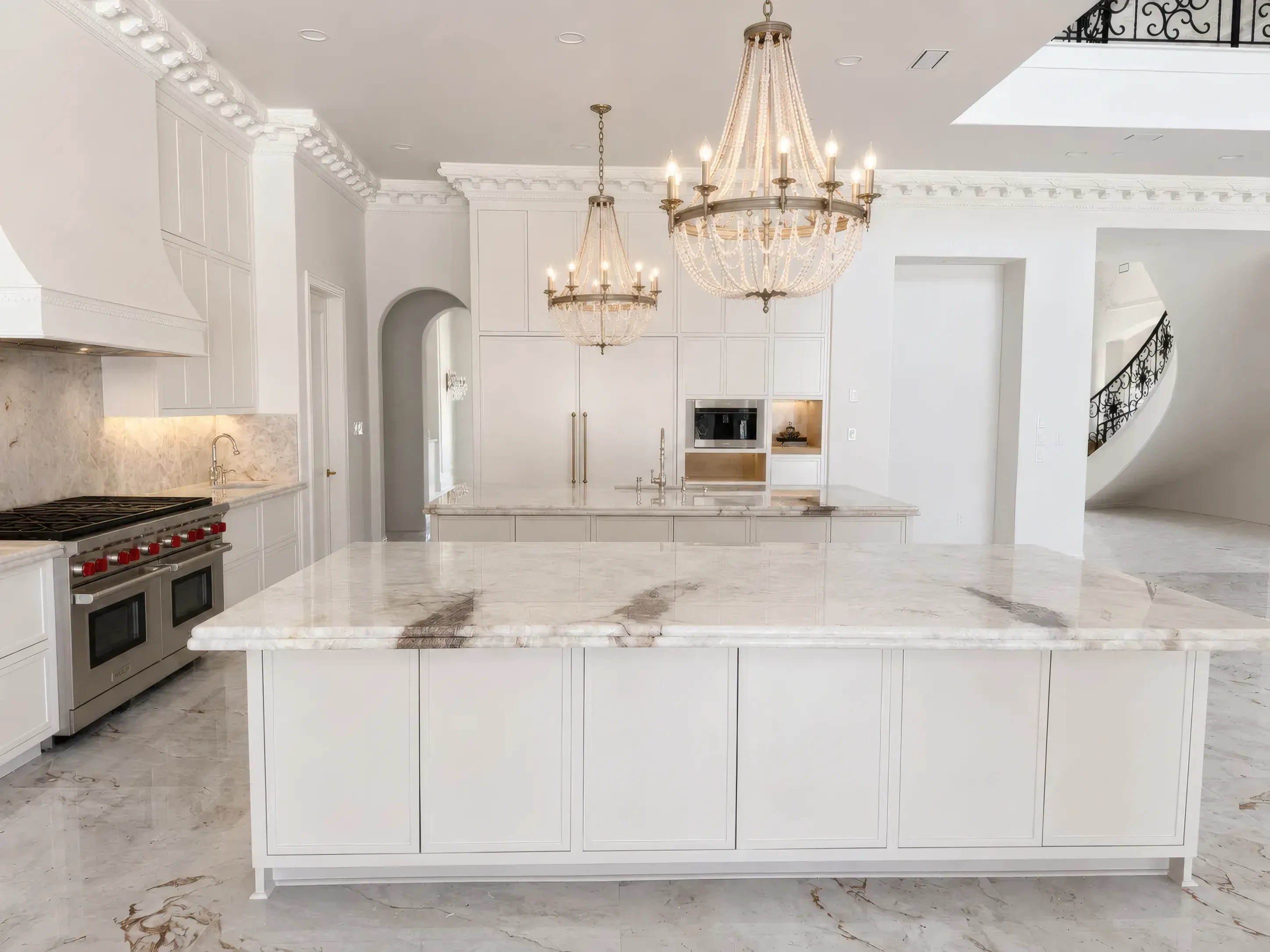Twin Island Marble Kitchen, view 4