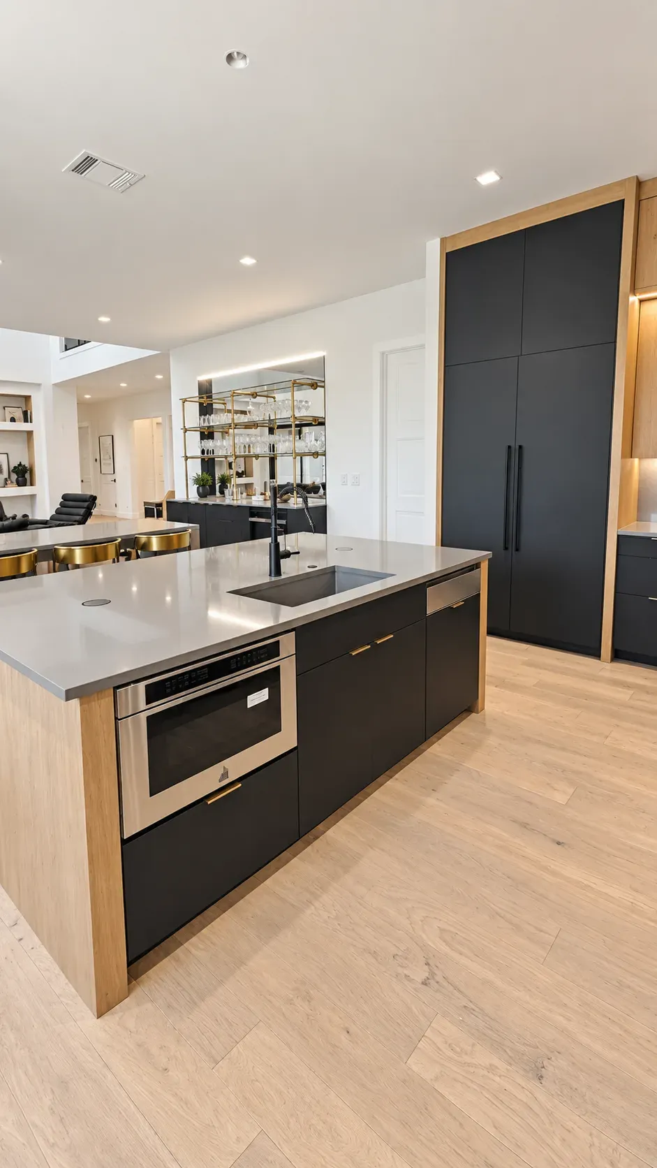 Navy & Oak Kitchen, view 4