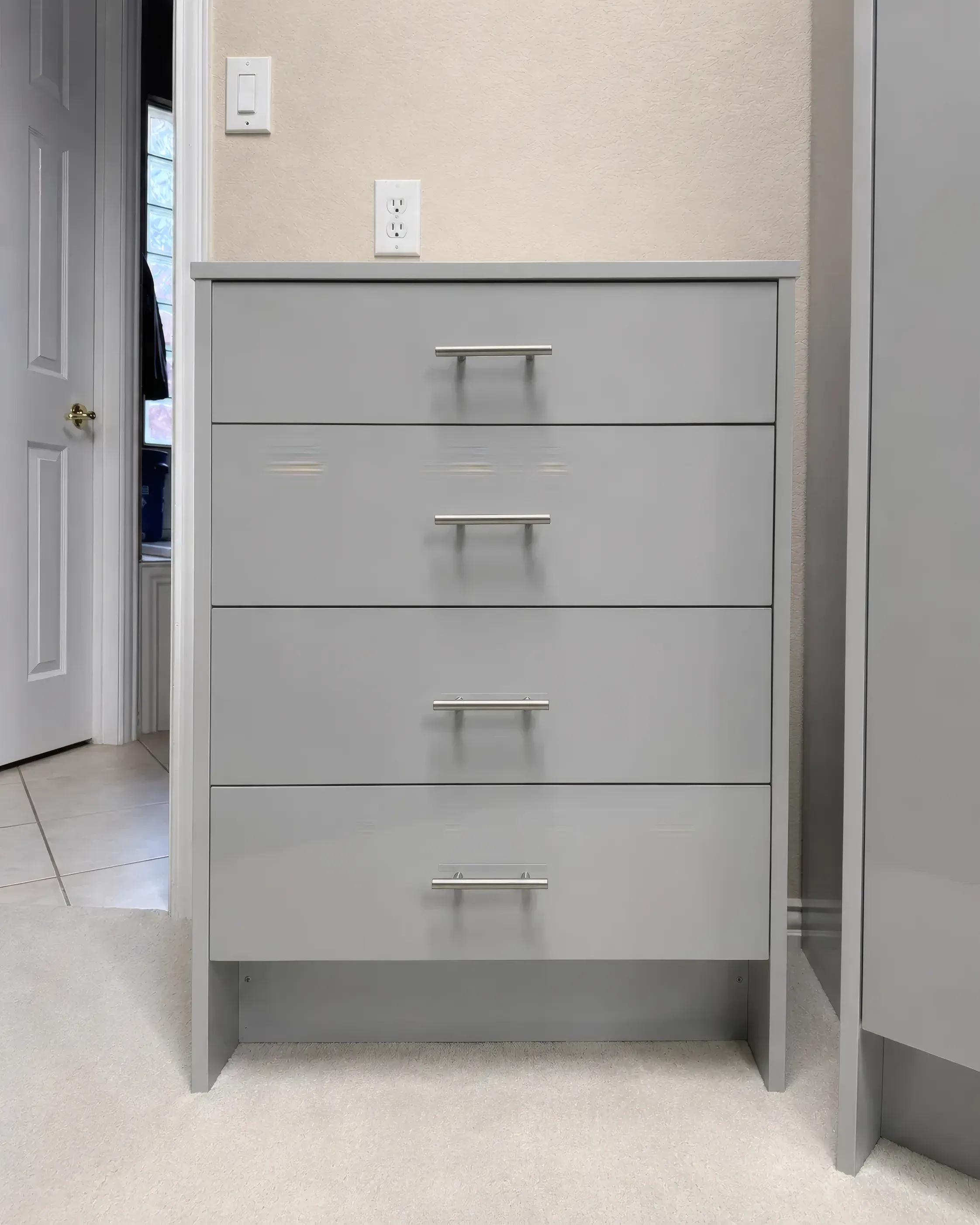 Polished Gray Walk-In Closet, view 4