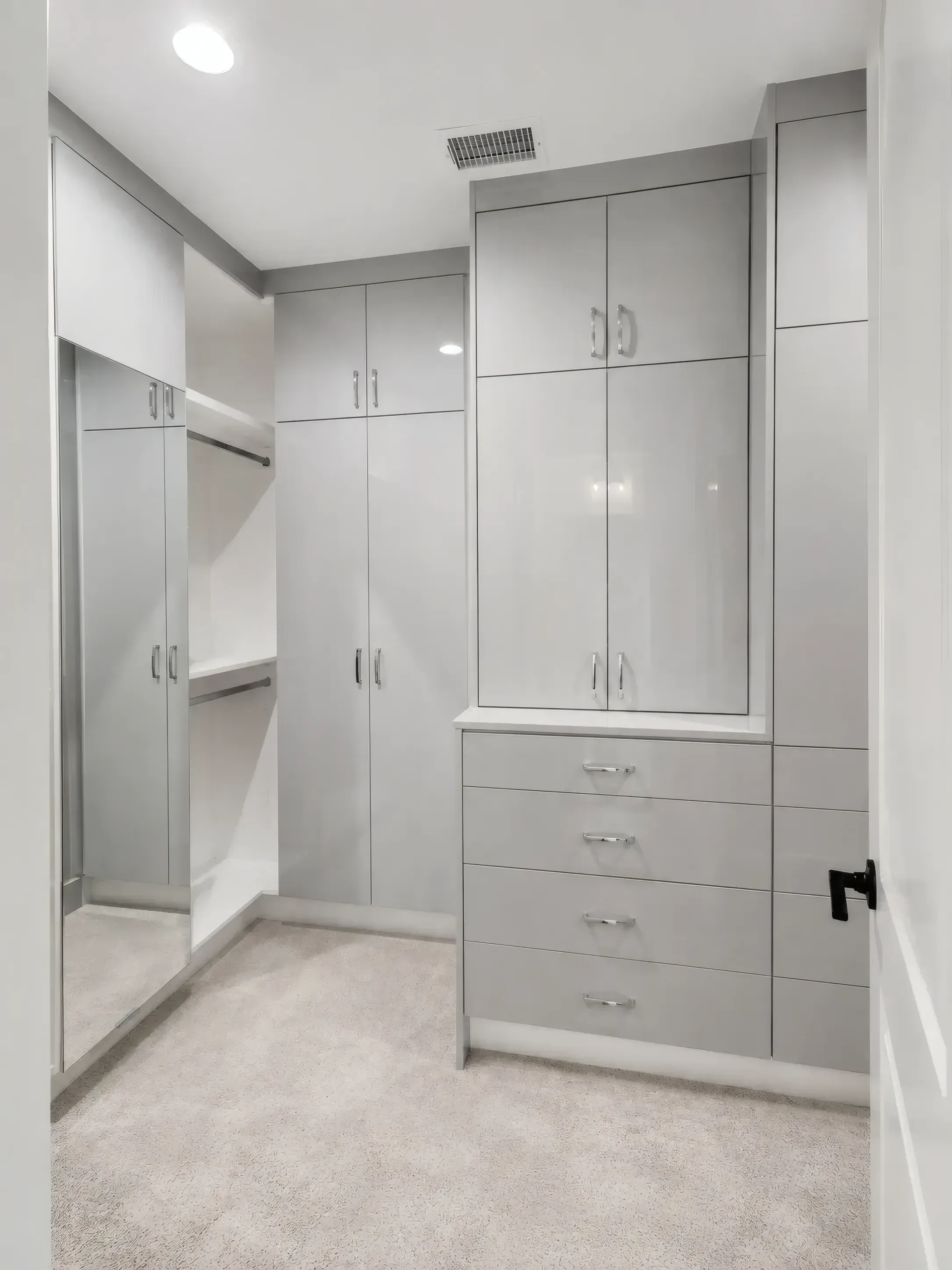 Pearl Gray Walk-In Closet