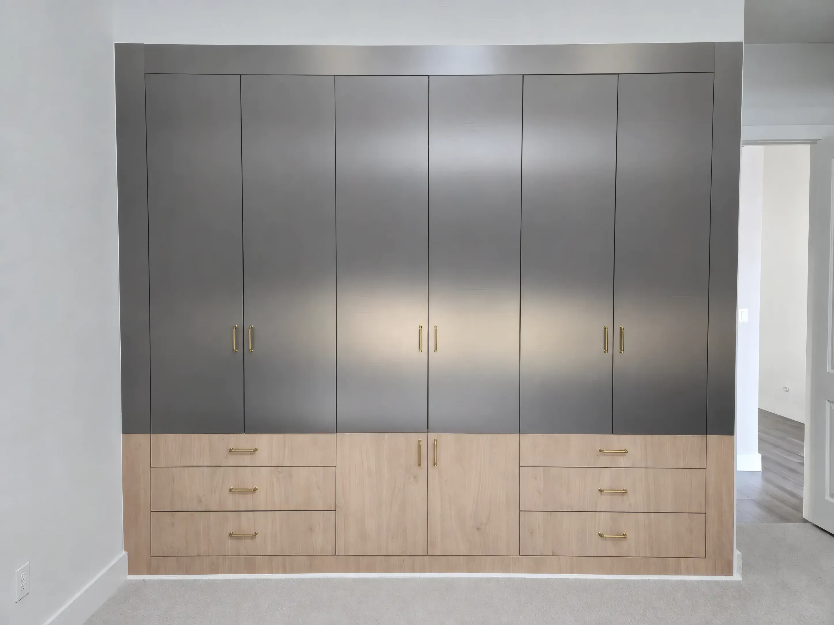 Oak and Charcoal Wardrobe Wall, view 2