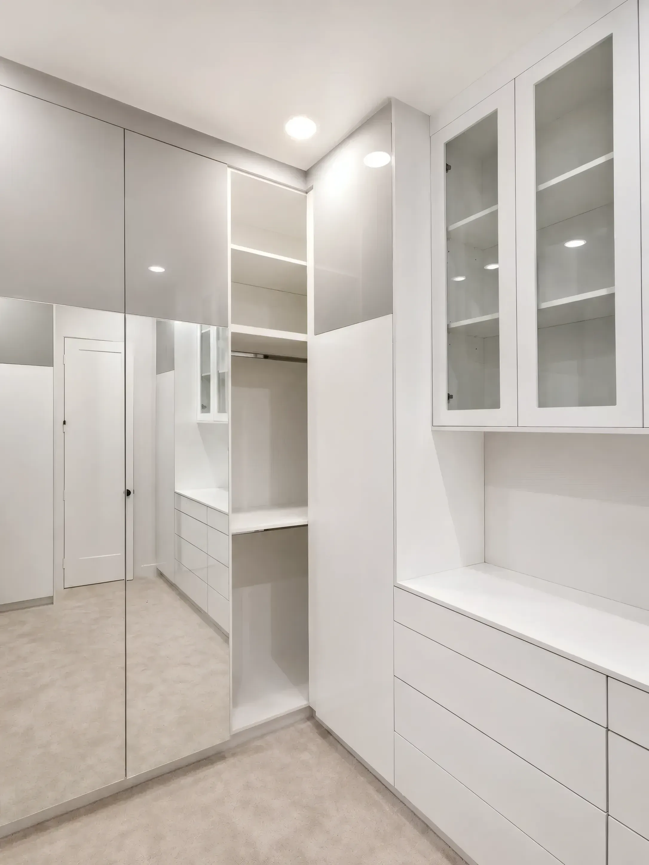 Modern High-Gloss Walk-In Closet, view 2